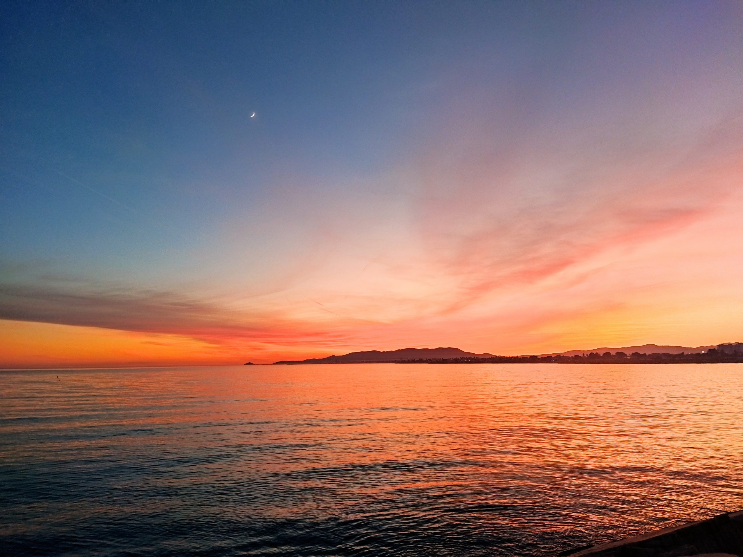 El mar Mediterráneo y Vinaròs. Photo Isabel